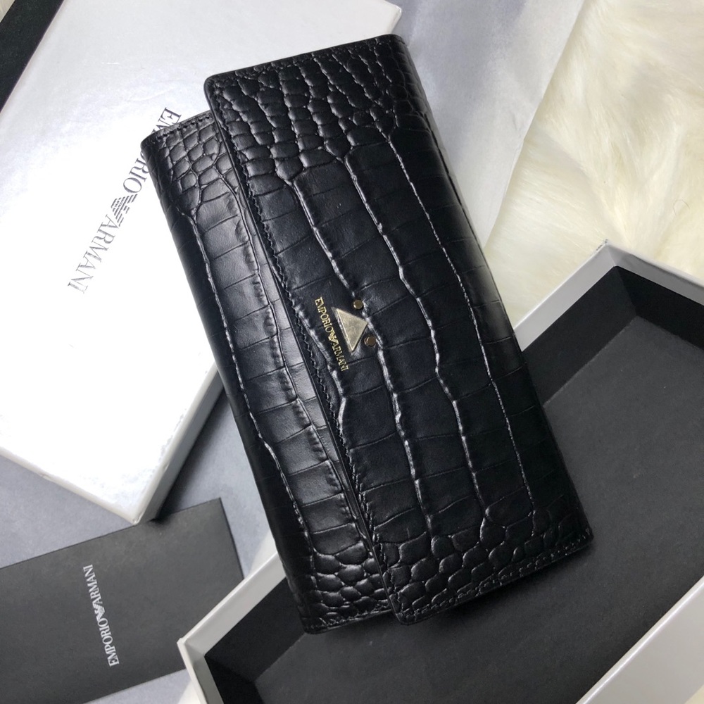 Emporio Armani Womens Leather Wallet Purse Bag